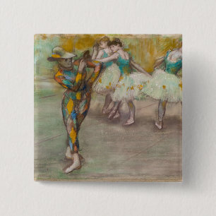 Bóton Quadrado 5.08cm Edgar Degas - Harlequin Dance