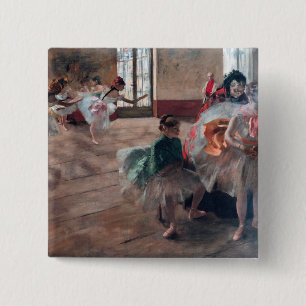 Bóton Quadrado 5.08cm Edgar Degas - O Ensaio