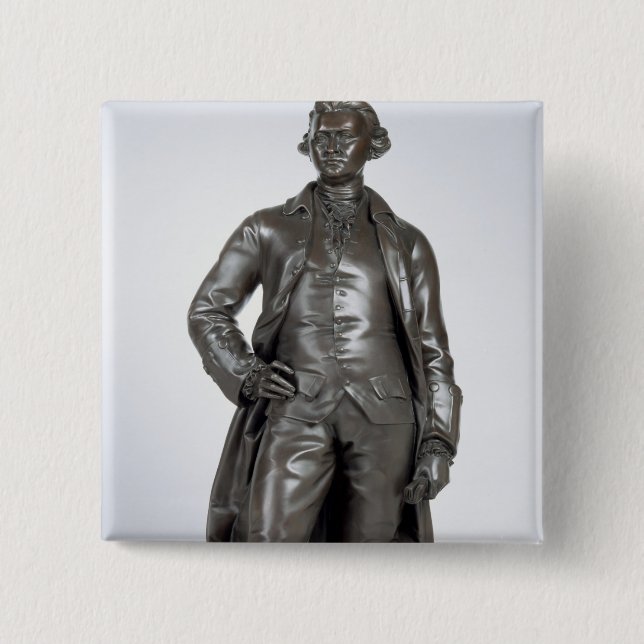 Bóton Quadrado 5.08cm Edmund Burke (1729-97) 1865 (bronze) (Frente)