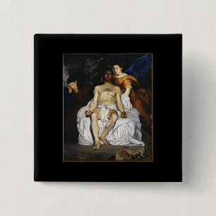 Bóton Quadrado 5.08cm Edouard Manet - Cristo de Morto com anjos - 1864
