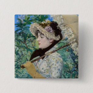 Bóton Quadrado 5.08cm Edouard Manet - Jeanne / Primavera