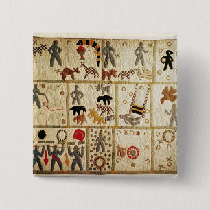 Bóton Quadrado 5.08cm Edredão bíblica, Virgínia