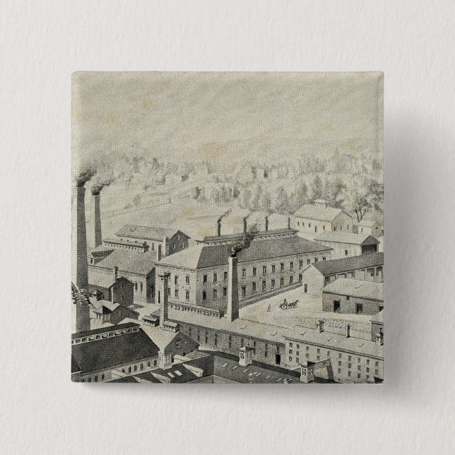 Bóton Quadrado 5.08cm Edw Miller & Co (Frente)