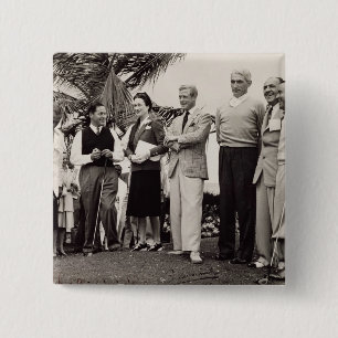 Bóton Quadrado 5.08cm Edward, duque de Windsor (1894-1972) e de Wallis,