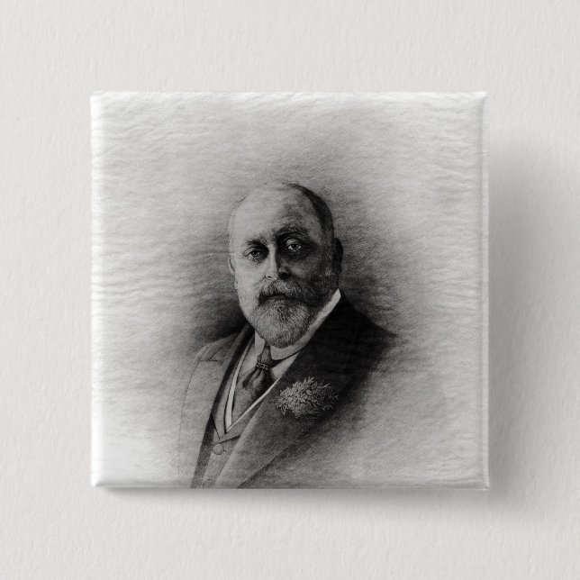 Bóton Quadrado 5.08cm Edward VII (Frente)