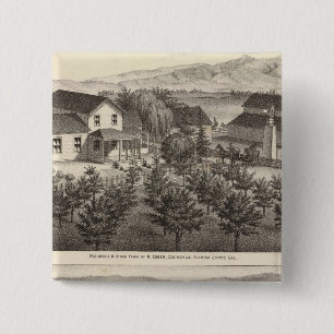 Bóton Quadrado 5.08cm Egger, residências de Haines, fazendas