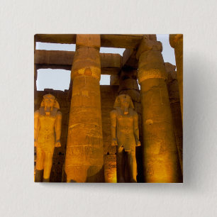 Bóton Quadrado 5.08cm Egito, Luxor. Templo de Karnack.