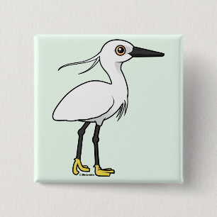 Bóton Quadrado 5.08cm Egret pequeno
