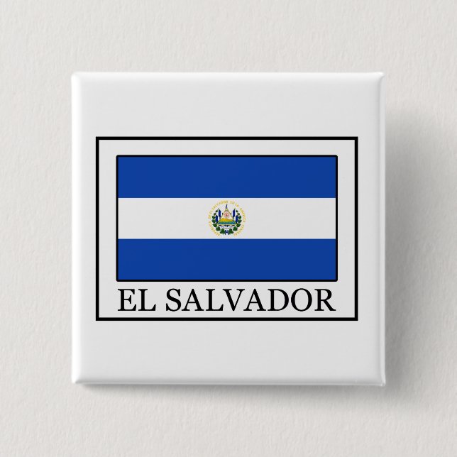 Bóton Quadrado 5.08cm El Salvador (Frente)