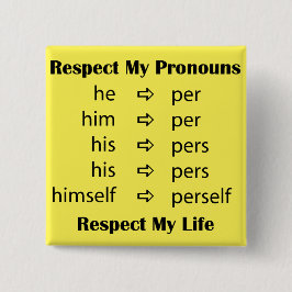 Bóton Quadrado 5.08cm Ele - > por/pessoa