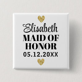 Bóton Quadrado 5.08cm Élégant et Simple Pour Demoiselle D'Honneur