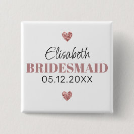 Bóton Quadrado 5.08cm Élégant et Simple Pour Demoiselle D'Honneur