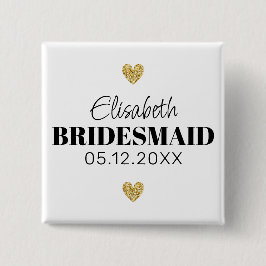 Bóton Quadrado 5.08cm Élégant et Simple Pour Demoiselle D'Honneur