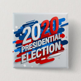 Bóton Quadrado 5.08cm Eleição Presidencial 2020