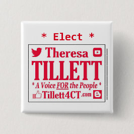 Bóton Quadrado 5.08cm Eleja Tillett botão quadrado