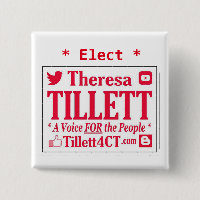 Eleja Tillett botão quadrado
