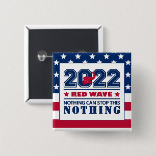 Bóton Quadrado 5.08cm Elephant RED WAVE 2022 Eleições de médio prazo nos