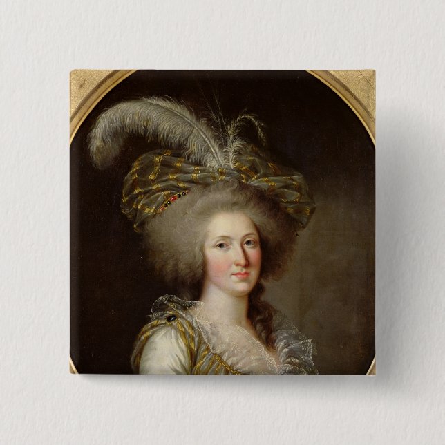 Bóton Quadrado 5.08cm Elisabeth de France (Frente)
