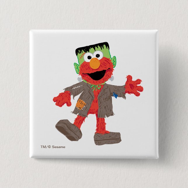 Bóton Quadrado 5.08cm Elmo | Fantasia de Frankenstein (Frente)