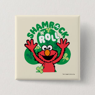 Bóton Quadrado 5.08cm Elmo Shamrock 'N' Roll