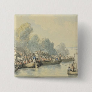 Bóton Quadrado 5.08cm Embarque em Southampton o 20 de junho após o