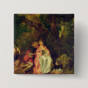 Bóton Quadrado 5.08cm Embarque para Cythera, c.1717