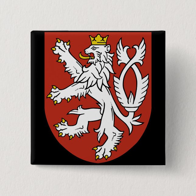 Bóton Quadrado 5.08cm emblema da boêmia (Frente)
