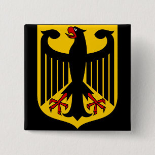 Bóton Quadrado 5.08cm emblema de Alemanha
