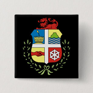 Bóton Quadrado 5.08cm emblema de aruba