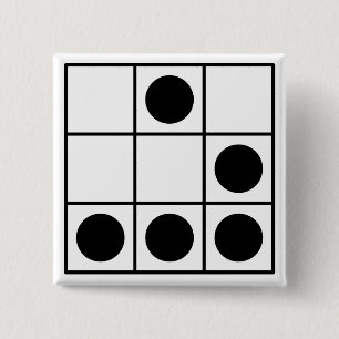 Bóton Quadrado 5.08cm Emblema do cabouqueiro