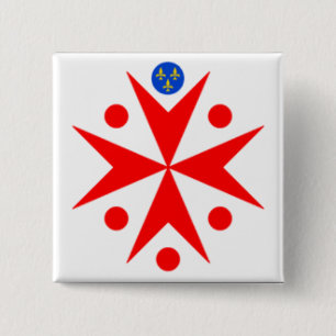 Bóton Quadrado 5.08cm Emblema do Marinho Toscânia Medici