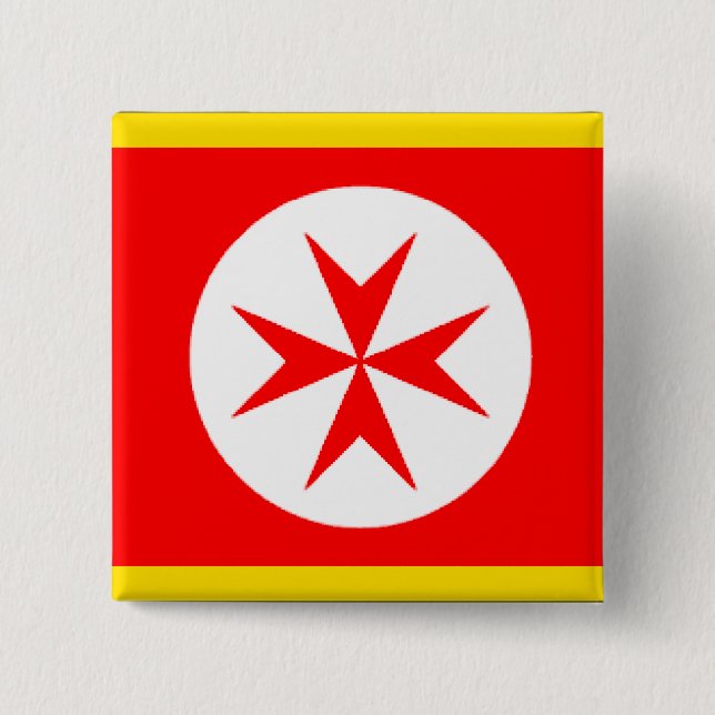 Bóton Quadrado 5.08cm Emblema do Marinho Toscânia Medici (Frente)