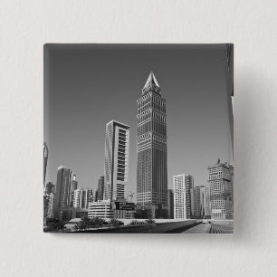 Bóton Quadrado 5.08cm Emirados Árabes Unidos, Dubai, Cidade de Dubai. 2
