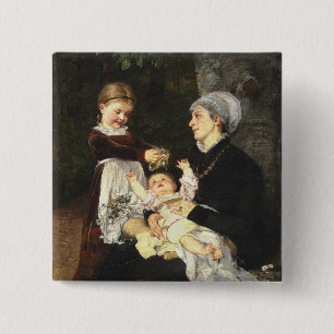 Bóton Quadrado 5.08cm En Ammes Besøg - Bertha Wegmann Fine Art