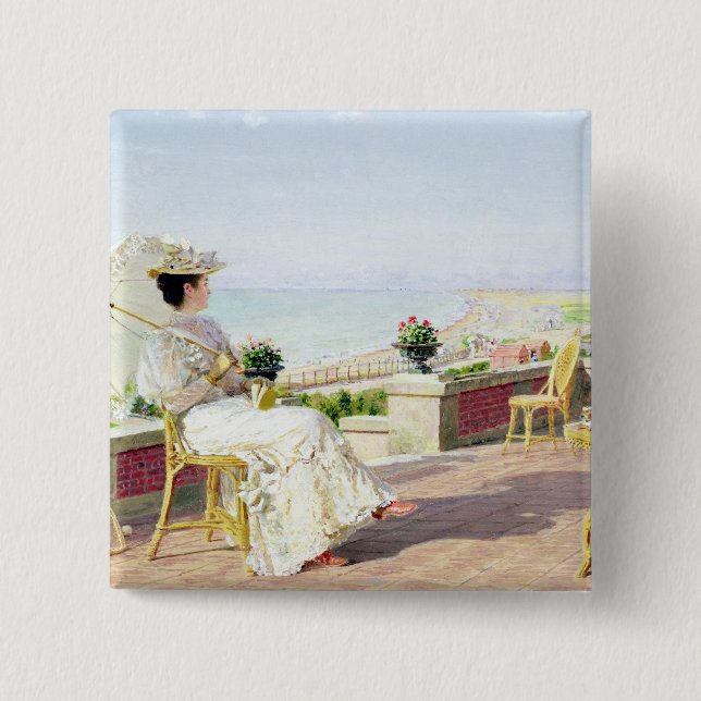 Bóton Quadrado 5.08cm En Vacance (Frente)