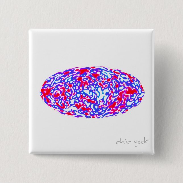 Bóton Quadrado 5.08cm Energia cósmica -- versão funky (Frente)