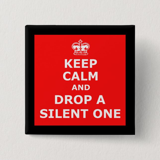 Bóton Quadrado 5.08cm Engraçado fart (Frente)