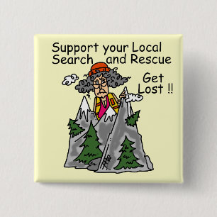 Bóton Quadrado 5.08cm Engraçado obtenha perdido