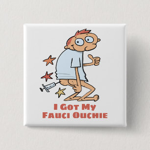 Bóton Quadrado 5.08cm Engraçado Tenho O Meu Cartoon De Vacinação Fauc