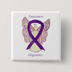 Bóton Quadrado 5.08cm Entra no Pin Personalizado do Anjo da Faixa de Sen