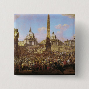 Bóton Quadrado 5.08cm Entrada em Roma de Jerzy Ossolinski