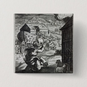 Bóton Quadrado 5.08cm Entreth de Noah a arca