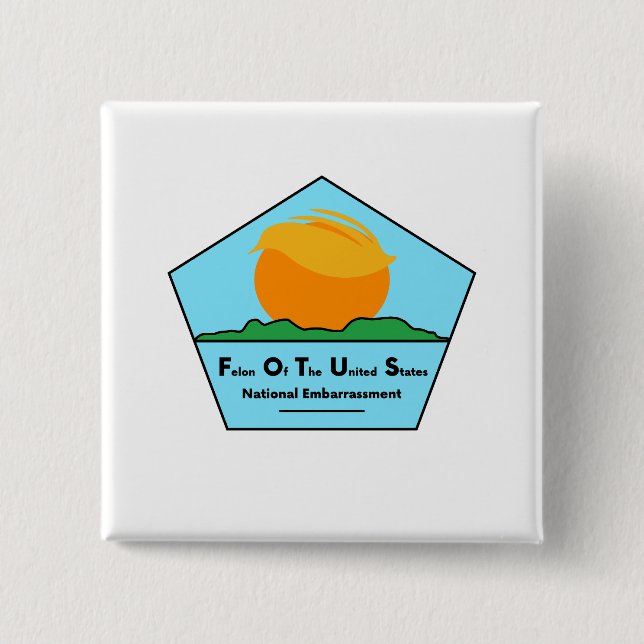 Bóton Quadrado 5.08cm Envergonho Nacional (Frente)