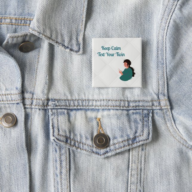 Bóton Quadrado 5.08cm Envie seu Twin (In Situ)