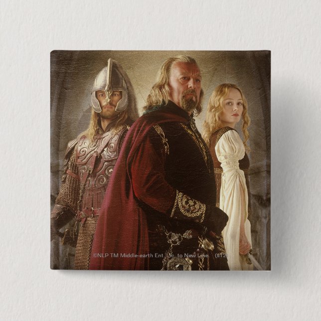 Bóton Quadrado 5.08cm Eowyn e Theoden (Frente)