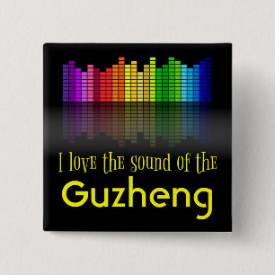 Bóton Quadrado 5.08cm Equalizador de som digital Rainbow Guzheng