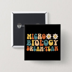 Bóton Quadrado 5.08cm Equipe de Sonhos de Microbiologia