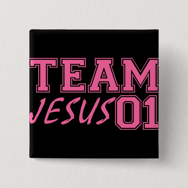 Bóton Quadrado 5.08cm Equipe Jesus (Frente)