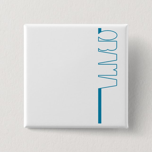 Bóton Quadrado 5.08cm Esboço de Obama - botão (Frente)