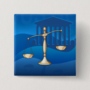 Bóton Quadrado 5.08cm Escalas de Justiça